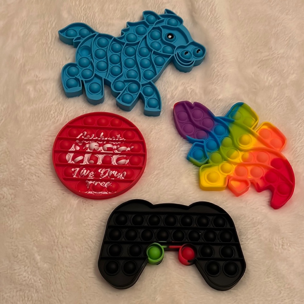Lot of 4 Fidget Pop It Figit Sensory Toys Popit Christmas Kids Stockin Stuffer
